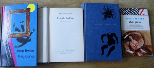4 böcker av Stieg Trenter,  Svenska deckare