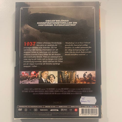 HINDENBURG. REMASTERED EDITION DVD. DRAMA -75. DIGI- + SLIPCASE