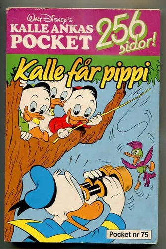 Kalle Anka pocket No.75 Kalle får pippi 1986 Richters förlag