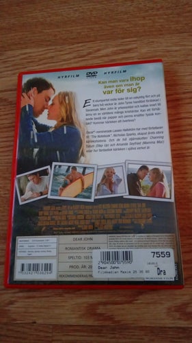 DVD - DEAR JOHN (SVENSK TEXT I FILMEN - HYRUTGÅVA)