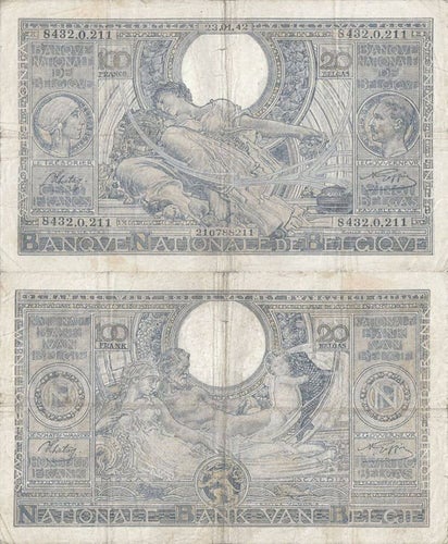 1942 (23 January), 100 Francs - Belgium | P-107a.17