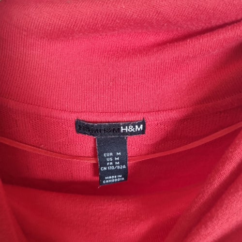 H&M röd/korall klänning, storlek M