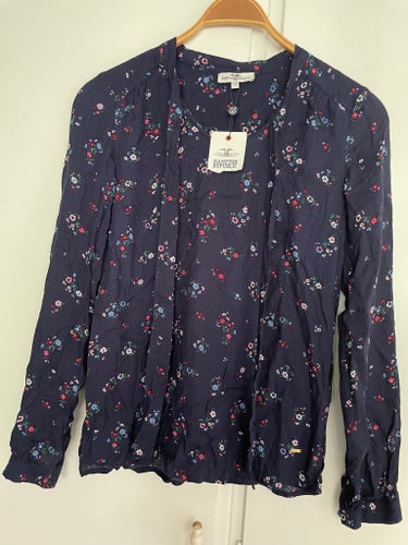 Hampton Republic blå blus, storlek 34, oanvänd