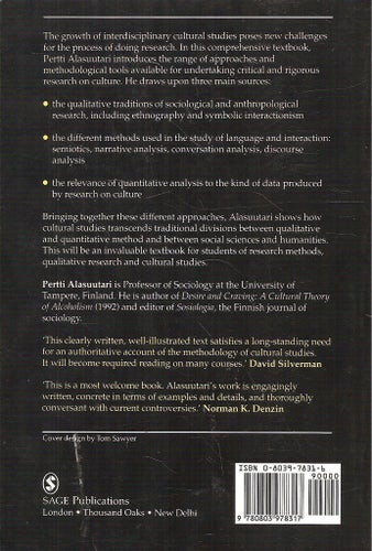 Pertti Alasuutari: Researching culture. Qualitative method and cultural studies.