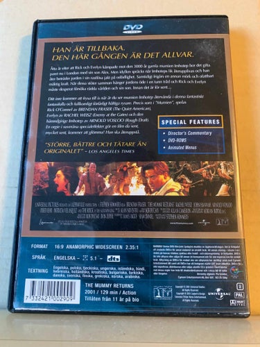 Mumien Återkomsten, dvd