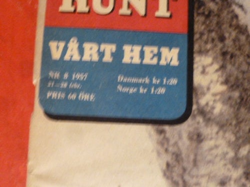 TIDNING, ÅRET RUNT, VÅRT HEM, NR 8 - 1957