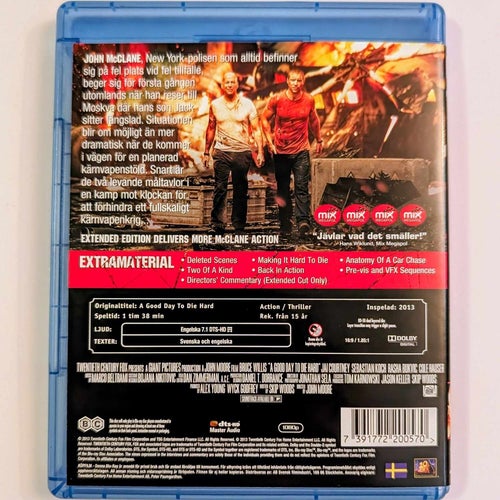 A GOOD DAY TO DIE HARD - Spegelblank Bluray - billig frakt 12 kr !!!