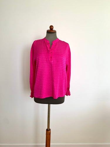 Copenhagen Luxe fuchsiafärgad blus strl XS/S rosa cerise viskos/ Silk Italy