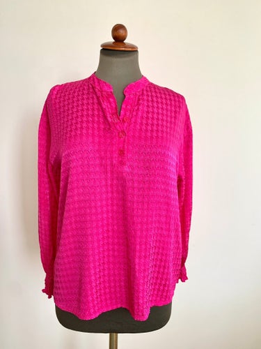 Copenhagen Luxe fuchsiafärgad blus strl XS/S rosa cerise viskos/ Silk Italy
