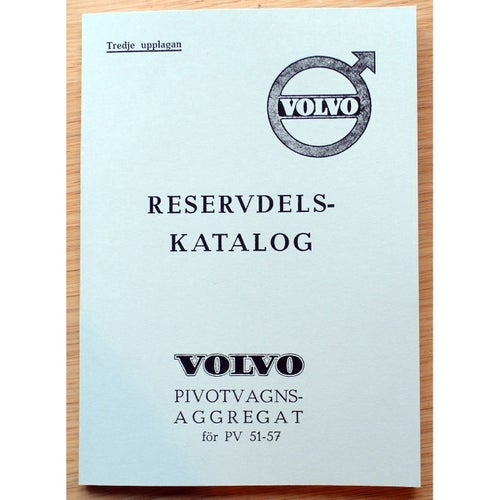 Reservdelskatalog Pivotvagnsaggregat gengas för Volvo PV 1951-1957