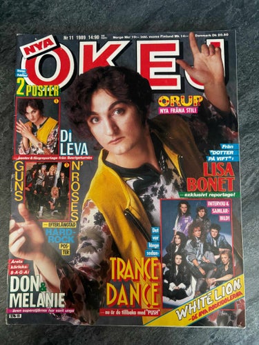 Tidningen OKEJ ! Nr 11 - 1989 . MED POSTERS !!!