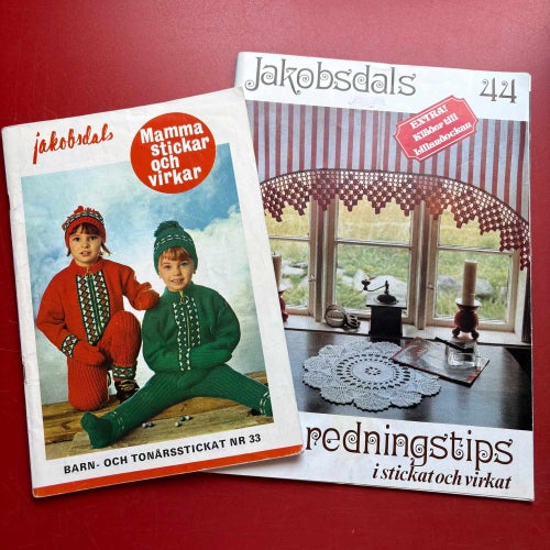 JAKOBSDALS Barn- och tonårsstickat nr 33 +HEMINREDNINGSTIPS I STICKAT OCH VIRKAT