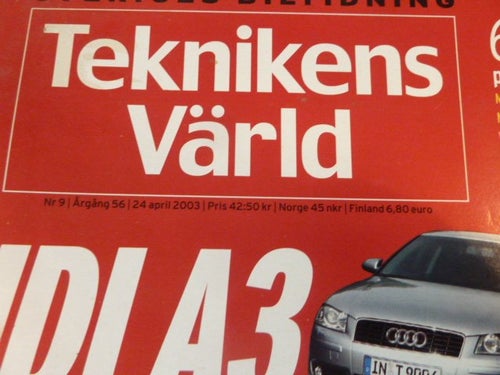 TEKNIKENS VÄRLD, 24/4 2003, NR 9, TIDNING, ALLT OM BILEN