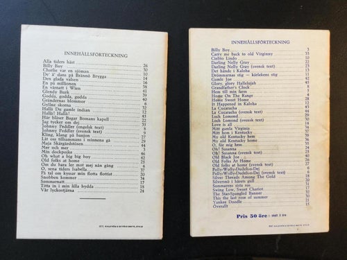 Retro vis-/not-häften 1940-tal – Amerikanska visboken, Swing it m.fl.