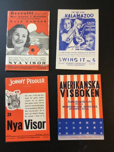 Retro vis-/not-häften 1940-tal – Amerikanska visboken, Swing it m.fl.