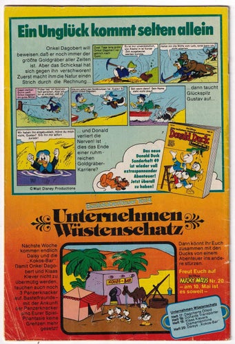 Micky Maus 1977-19 Tysk Tidning