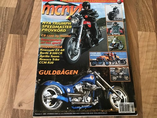 MC NYTTNR 2 2003 APRILIA TUONO,HONDA CB 1300,BORILE,TRIKE,CCM R30,RECALL INTRUDE