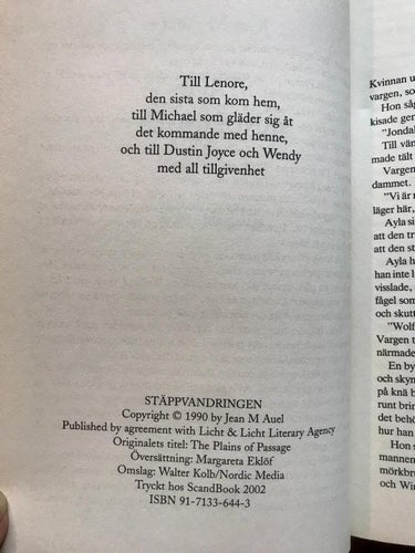 STÄPPVANDRINGEN Jean M. Auel 2002