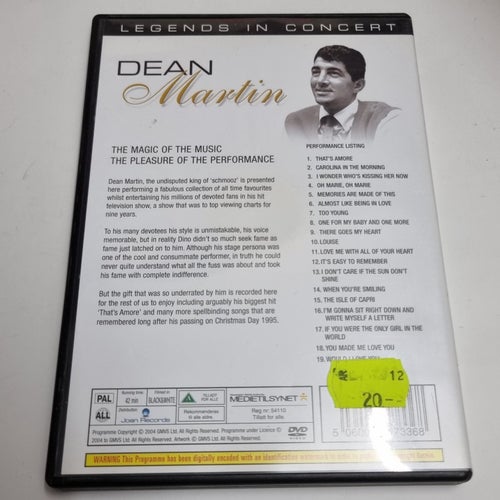 Dean Martin 17 memorable tracks DVD
