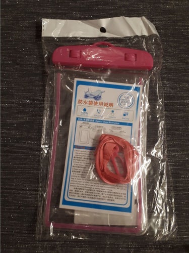 Plastficka för att skydda din telefon / Rosa