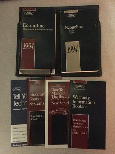 1994 Ford Econoline Owner's Guide & Supplement