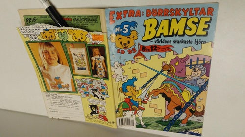 Bamse 1993 nr 5 med dörrskyltar