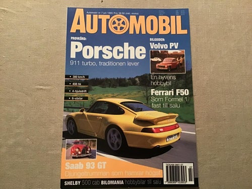 AUTOMOBIL NR 7 1995 VOLVO PV,FERRARI F50,SHELBY 500 CAB,SAAB 93 GT,BUICK,LLOYD