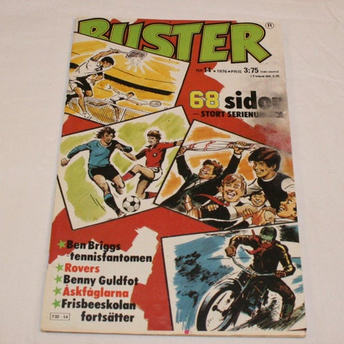 Buster - 1976 - NR 14 - Benny Guldfot, Björn Borg serien, Ben Briggs
