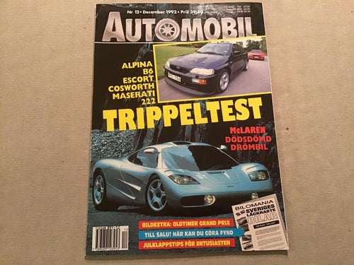 AUTOMOBIL NR 12 1992 MASERATI 222,PONTIAC FIERO,MCLAREN,MITSUBISHI 3000 GT,MB400