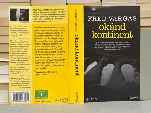 Okänd kontinent av Fred Vargas, bok, Very Good plus