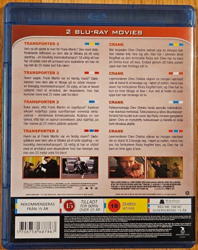 Transporter 3 & Crank - 2 Blu-ray Filmer