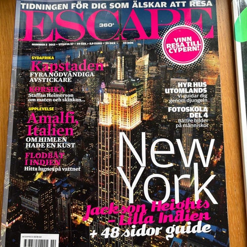 5 st tidningar 2012–2019 – Resor, retro/design, livsstil (Escape, Active m.fl.)