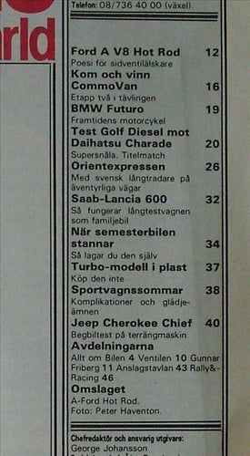 TEKNIKENS VÄRLD 1980/14.Ford Hot Rod.BMW Futuro.Daihatsu.Saab-Lancia.Cherokee.