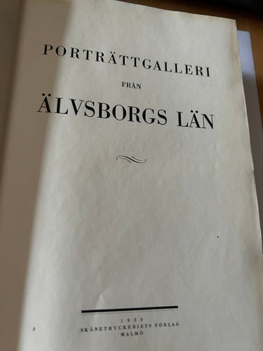 Porträttgalleri från Älvsborgs läns, bok, Very Good plus
