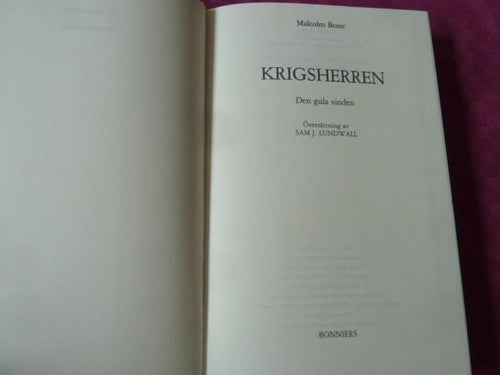 KRIGSHERREN, M. BOSSE, 1983, BÖCKER