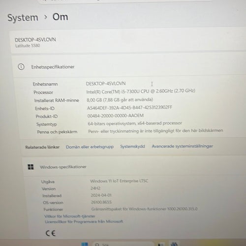 Dell Latitude 5580 Laptop i5-7300U