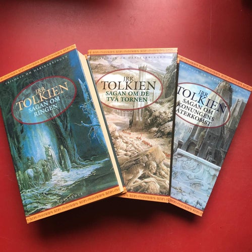 TRILOGIN OM HÄRSKARRINGEN i 3 volymer Sagan om Ringen JRR Tolkien 1999