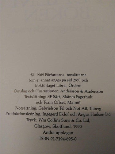 Barn Psalm Boken - Med Sånger Och Visor
