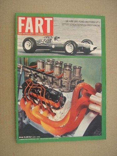 Fart med Motorrevy 1963 Nr. 11 Ford motor i Indy-vagn