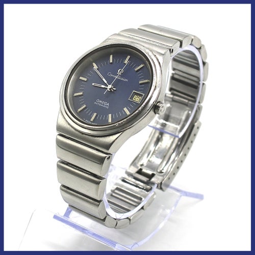 OMEGA Constellation klocka, 36mm, blå tavla, stållänk, datum