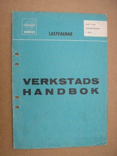 VOLVO Verkstadshandbok Lastbil L4351 Specifikationer