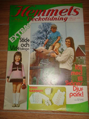 Hemmets nr32 1972 Lisa Larson,Gunnar Larsson,klippdocka kläder, kungligt Spanien