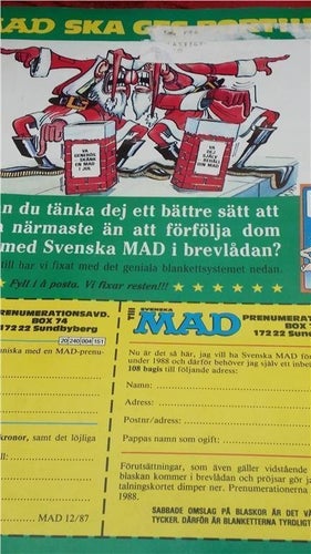 svenska MAD nr 12/1987 !