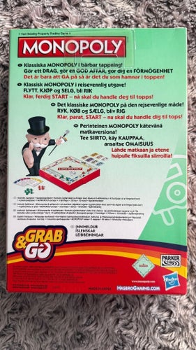 Nytt Monopoly Grab & Go resespel