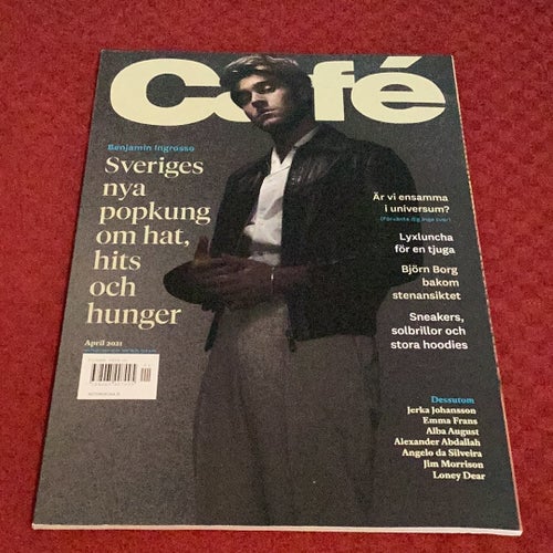 Café tidning med Benjamin Ingrosso - April 2021