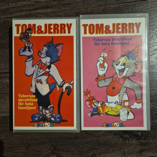 2 st Tom & Jerry VHS - Tidernas skrattfest för hela familjen!