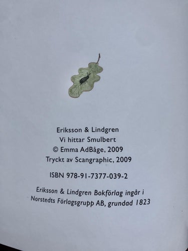 VI HITTAR SMULBERT Emma Adbåge 2009 dedikation