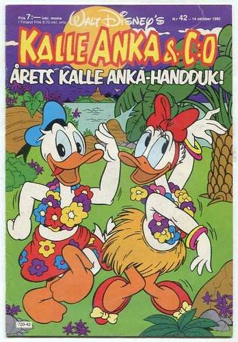 Kalle Anka 1985 nr 42 komplett med Kalle Anka Handduk talong