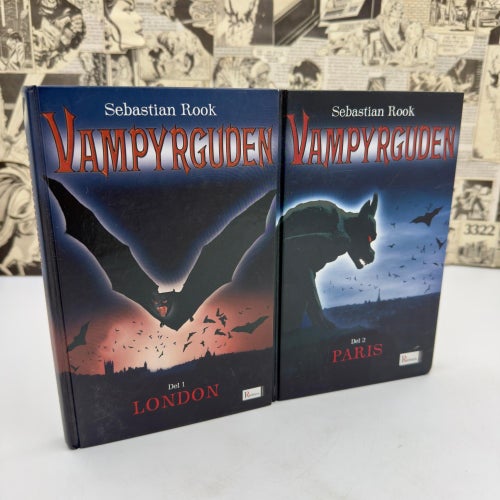 Vampyrguden Del 1: London & Del 2: Paris (2 böcker) av Sebastian Rook 2004-2005