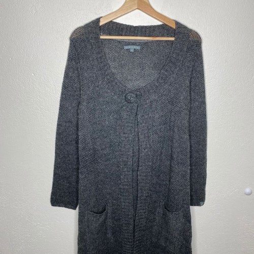 Rabalder kofta ull mohair alpacka grå stickad cardigan stl S
